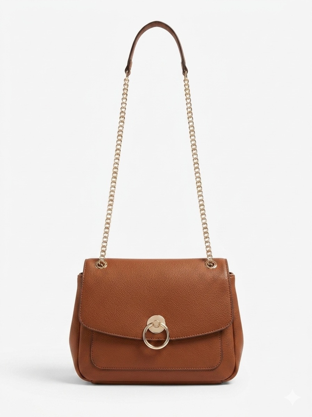 LC Lauren Conrad NWOT  Shoulder / Crossbody Bag in Brown Chain Strap Gold Metal